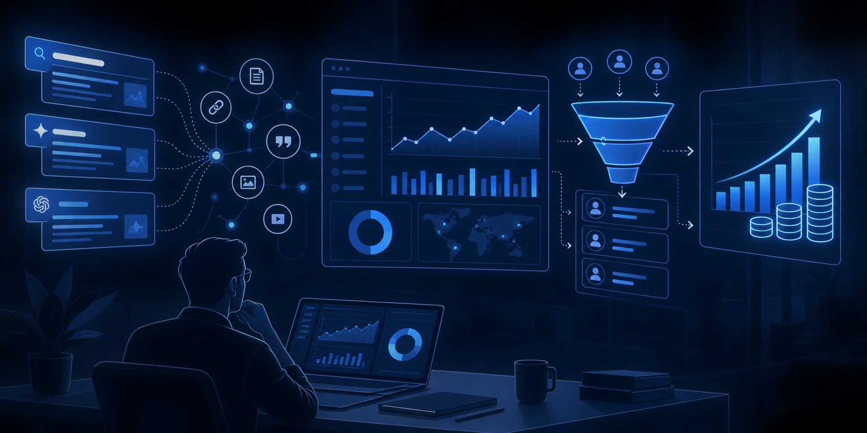 B2B SEO ROI worksheet connecting organic search to pipeline and profit