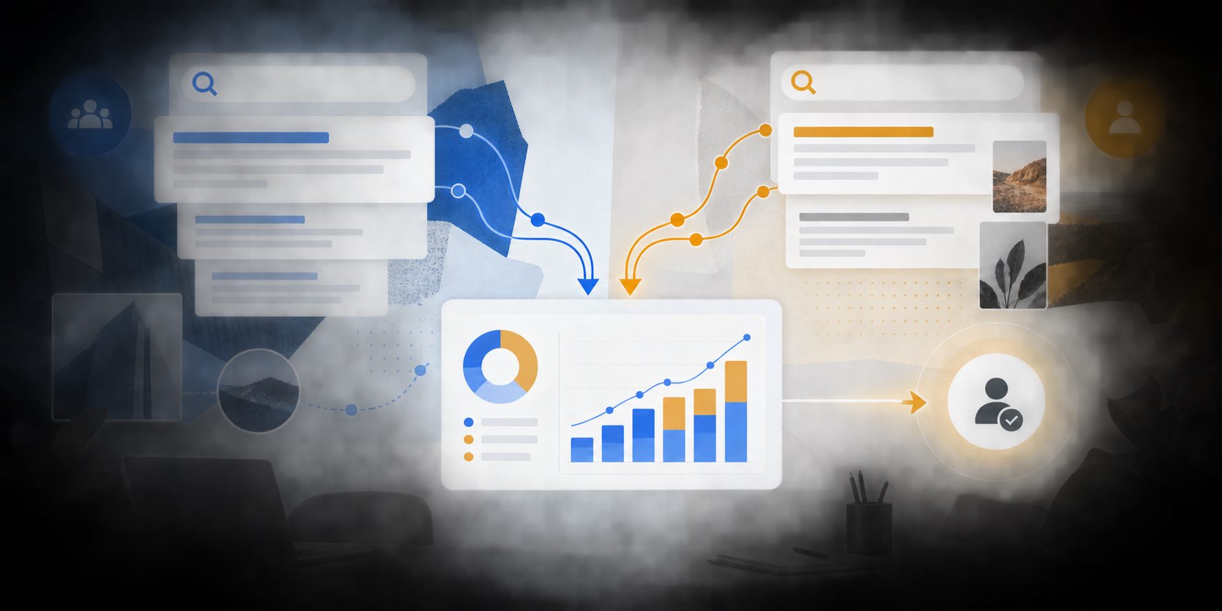 SEO measurement framework connecting branded clicks, non-branded clicks, and conversions