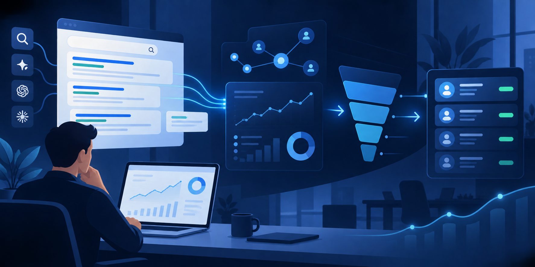 Calculate organic traffic pipeline contribution B2B SaaS model from GSC clicks to CRM opportunities