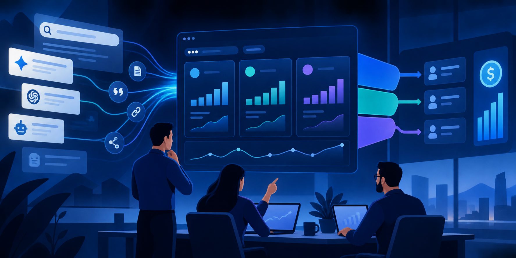 Dashboard separating organic sourced, influenced, and allocated B2B SaaS pipeline