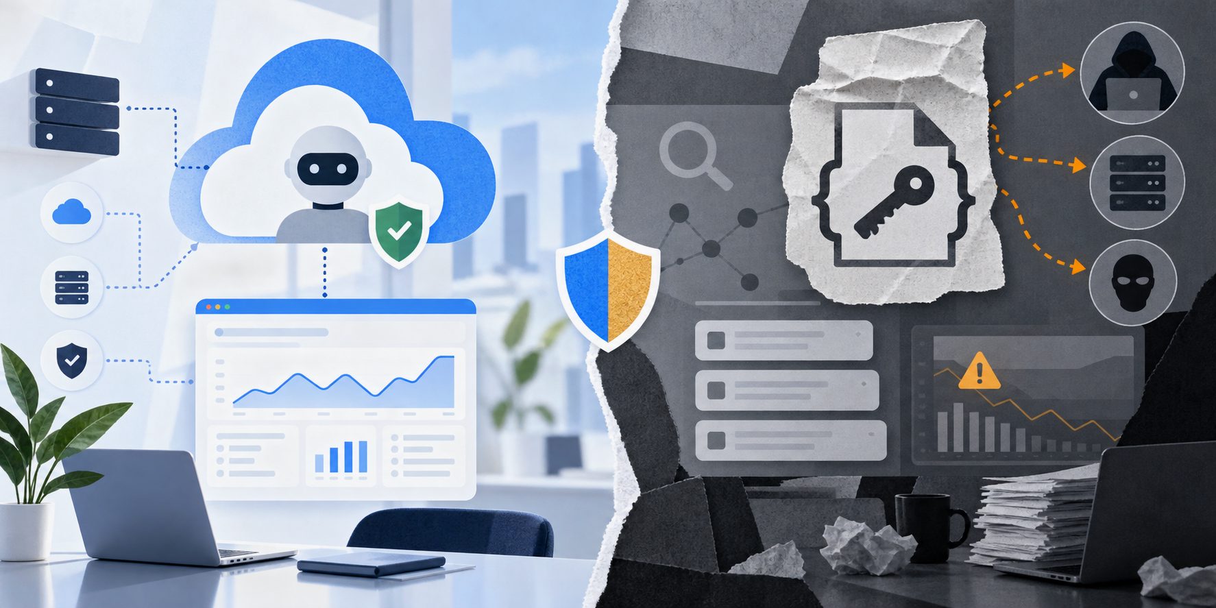 Keyless and JSON-key GSC service account security comparison